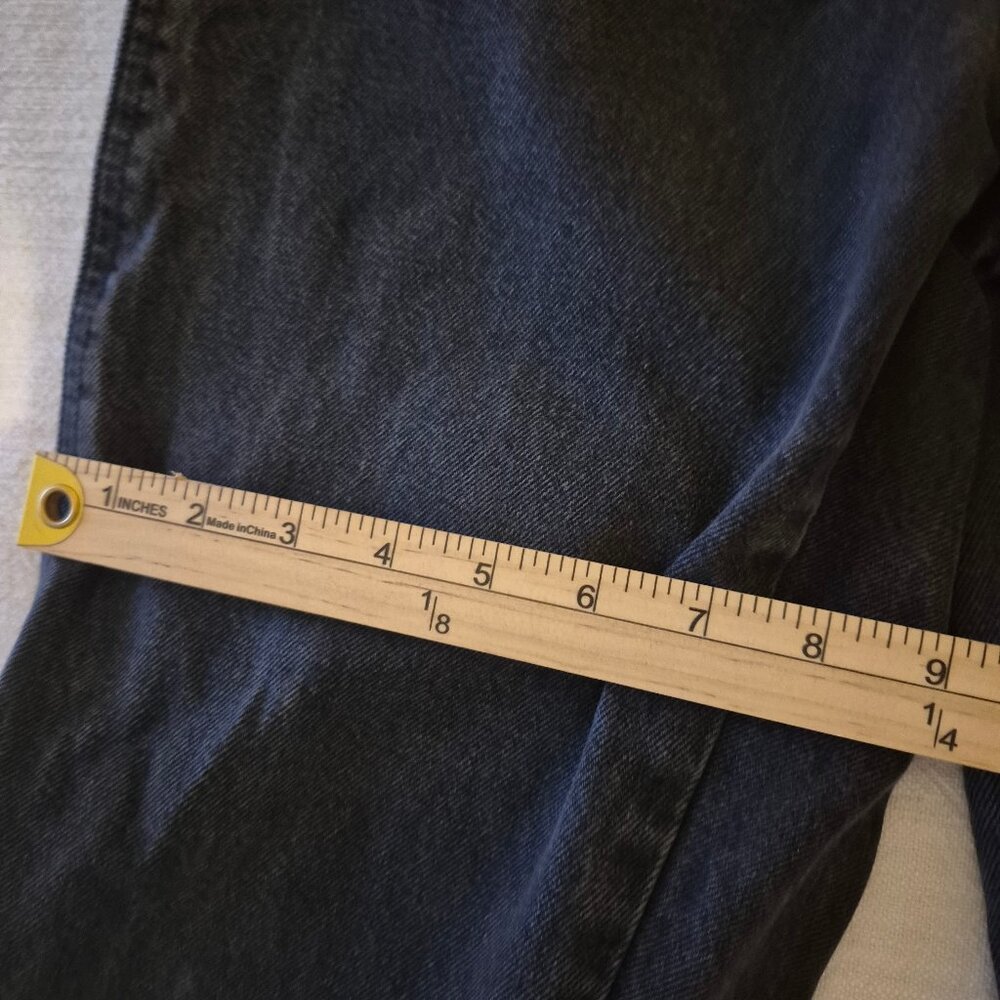 VTG L.A. Gear High Waisted Black Tapered Peg Top Zip Ankle Mom Jean Retro 80 90s - Picture 8 of 14